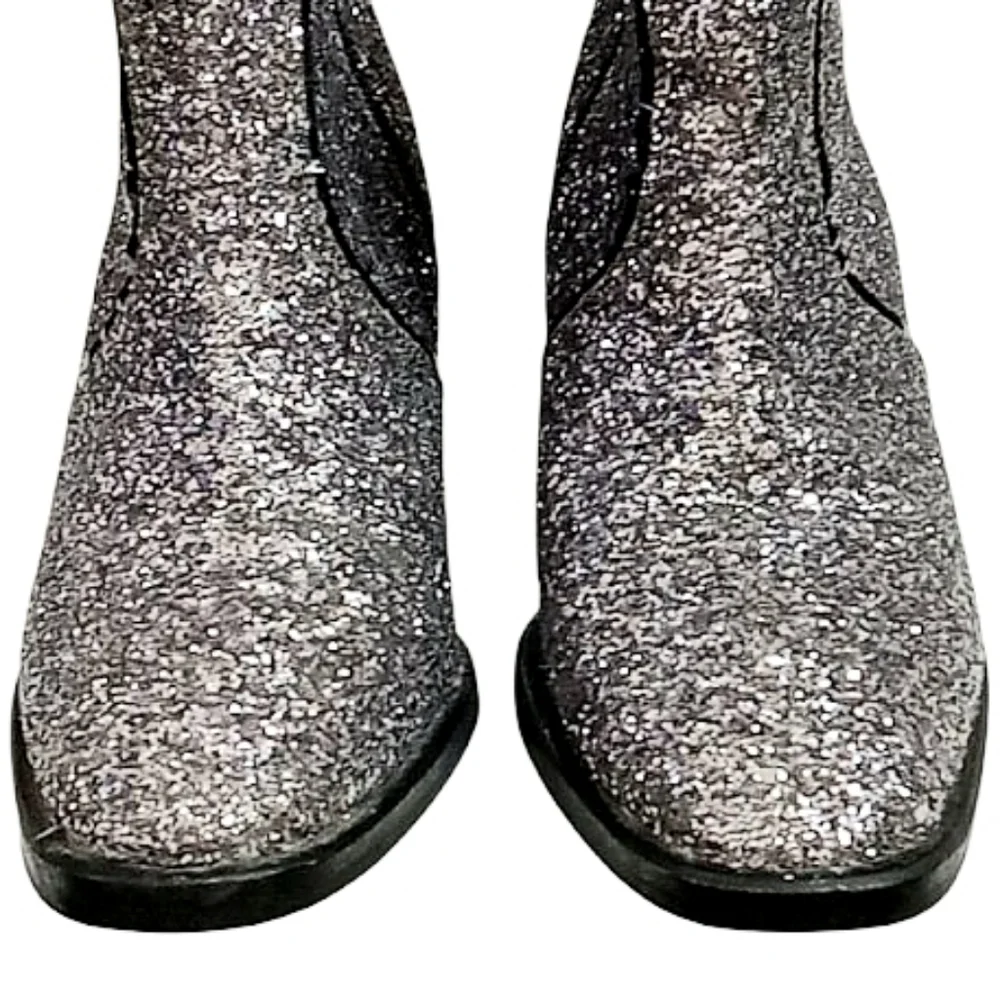 Idyllwind Miranda Lambert Stop and Stare Booties Silver Glitter Size 7